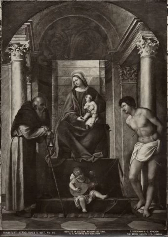 35-Madonna con Bambino in trono con sant'Antonio Abate e san Sebastiano - Francoforte